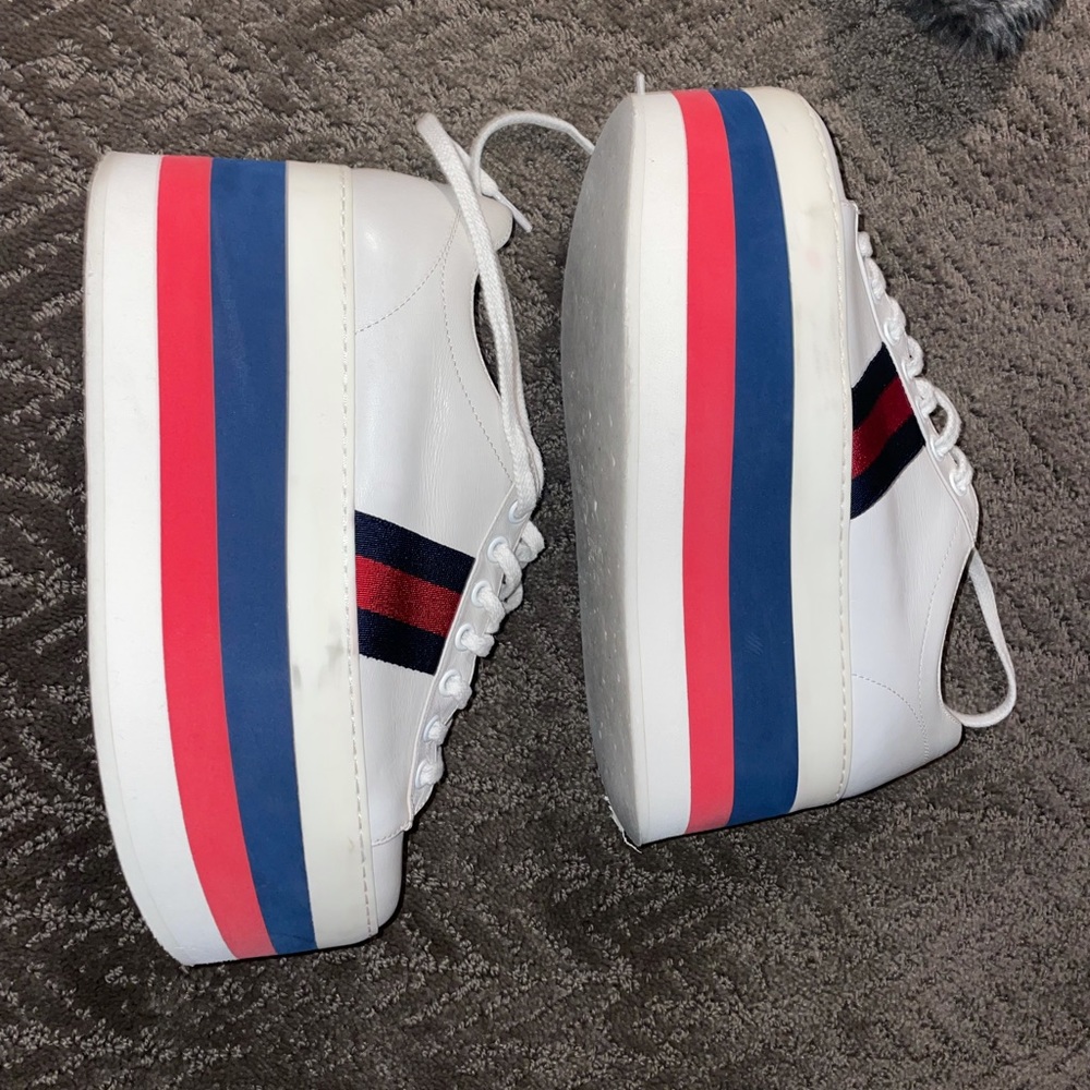 White Gucci women platform sneakers 37.5 Italian (7.5 US) - Picture 6 of 15
